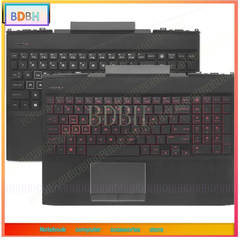 Teclado Original para HP Omen 15-DC 15-dc1055TX TPN-Q211, Carcasa Superior con Reposamanos, Teclado Gamer Retroiluminado L30195-001 L30194-001