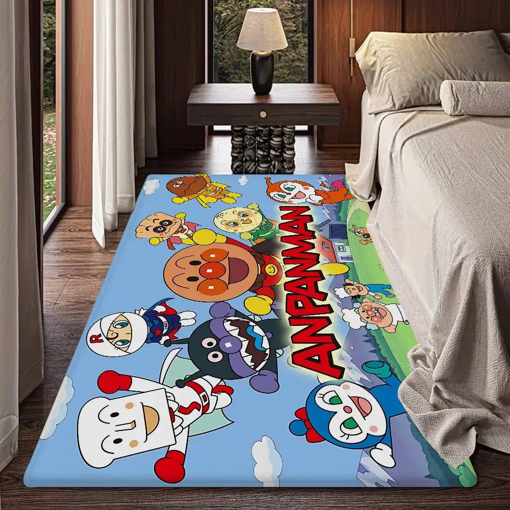 

A-Anpanman Anime Bathroom Mat Kids Room Bedroom Decoration Balcony Anti-Slip Doormat Living Room Welcome Rug