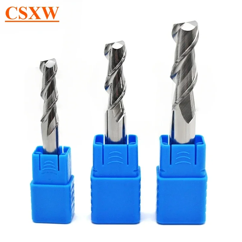 HRC55 2-зубая фреза для алюминия, карбид стали вольфрама, концевые фрезы с плоским дном, механический резак с ЧПУ, инструменты из белой стали HRC55 2-зубая фреза для алюминия, карбид стали вольфрама, концевые фрезы с плоским дном, механический резак с ЧПУ, инструменты из белой стали