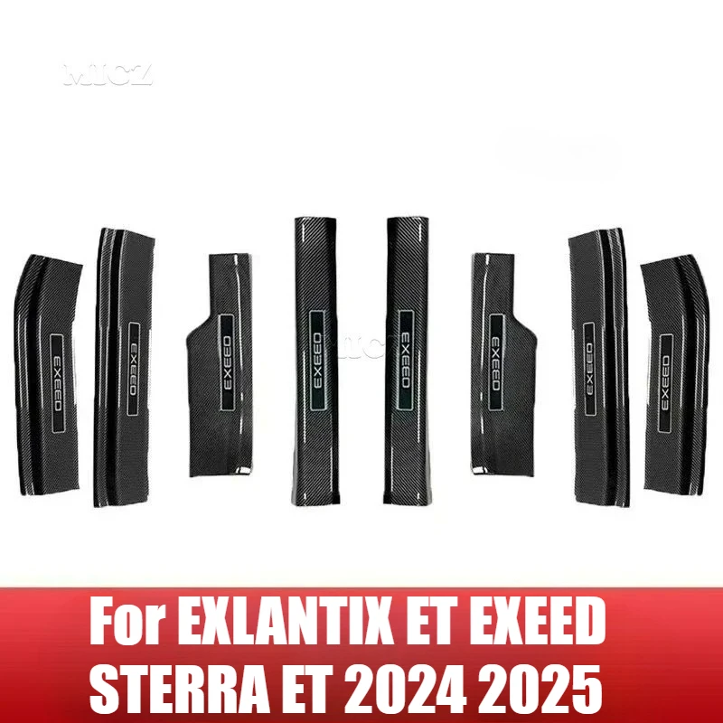 

2024 2025 Car Styling Accessories ABS Carbon Fiber Threshold Door Sill Pedal Protector Stickers for EXLANTIX ET EXEED STERRA ET