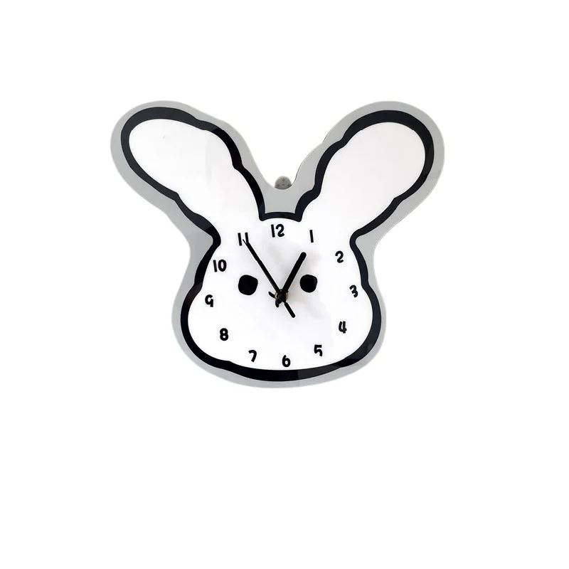 

Rabbit ears decorate wall clock Living room silent clock