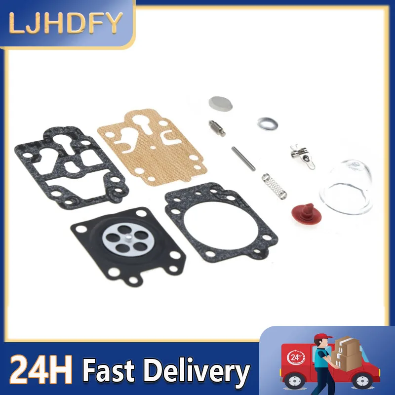 1Set Carburetor Carb Repair Brush Cutter Grass Trimmer Rebuild Repair Gasket Compatible for Carburetors 40-5/44F-5 Ki