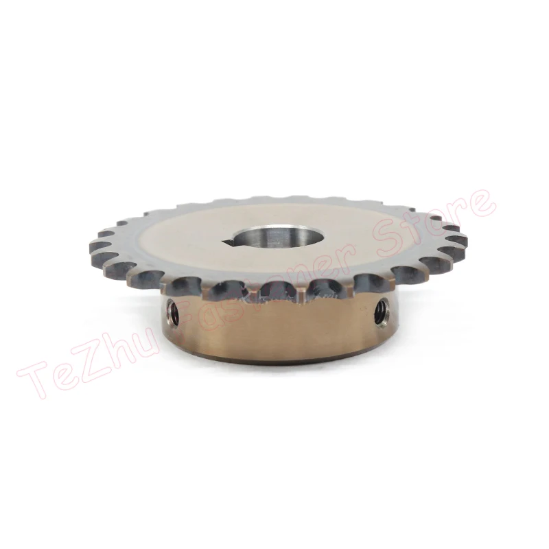 1pc 06B 28Teeth Precision Industrial Drive Sprocket Wheel 45# Steel Chain Gear Keyway Bore 15 16 17 18 19 20 22 24 25 28 30 32mm