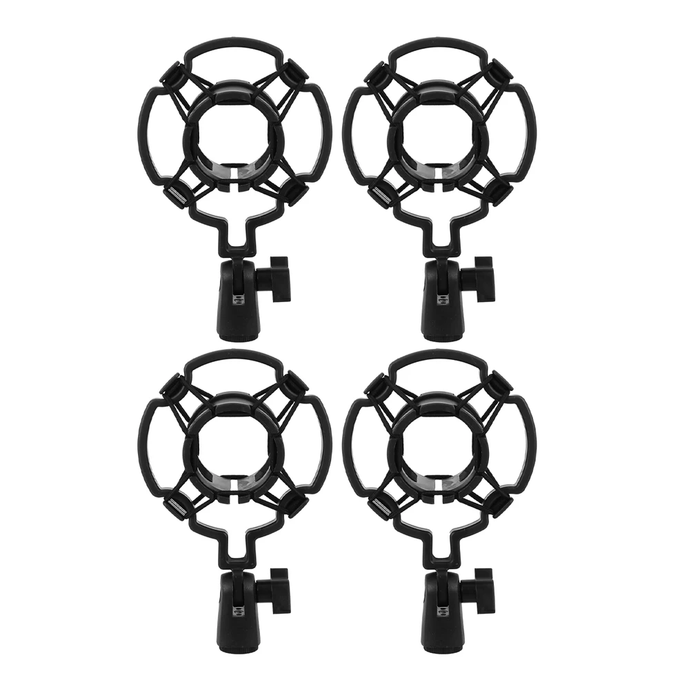 

4pcs Microphone Shock Mount Adjustable Mic Stand Clip Holder For Various Mics Universal Anti-Vibration Frame Desktop Recording