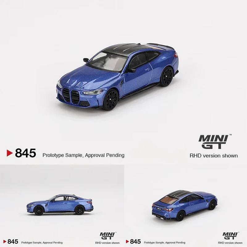 PreSale MINIGT 845 G82 M4 Competition Blue 1:64  Diecast Diorama Model Collection Miniature Toys