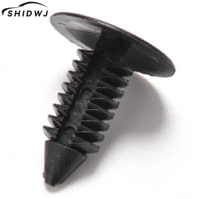 Hot sale 100pcs Car Vehical Plastic Rivet Clip Fastener Balck Color 6mm Dia Door Trim Panel Black  For Car Vehical