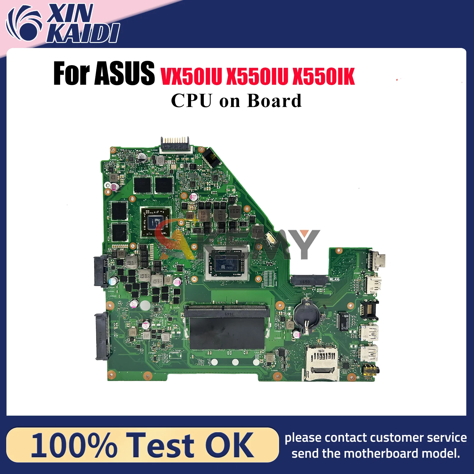 

X550IK Laptop Motherboard For ASUS VivoBook X550IU VX50IU X550IK X550I Notebook Mainboard With CPU 100% tests OK fast ship stk