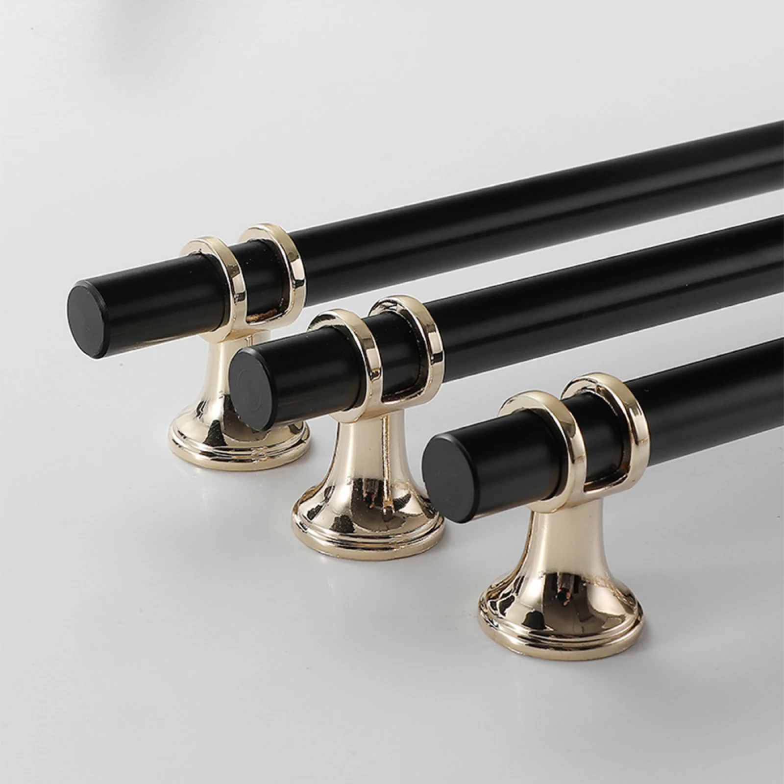 T Bar Zinc Alloy Wardrobe Closet Handle Kitchen Cabinet Handles Knob Pull Cupboard Wardrobe Furniture Handle For Cabinet 6 Size