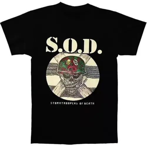 Vtg S.O.D. - Stormtroopers Of Death Band Cotton Black Unisex Shirt AA2210