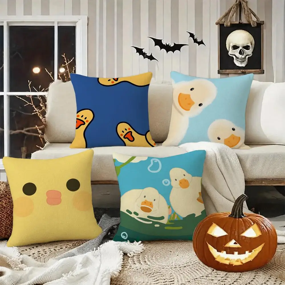 cute Duck Cushion Cover Halloween decoration trick or treat cushion cover, ghost, pumpkin head, bat decoration