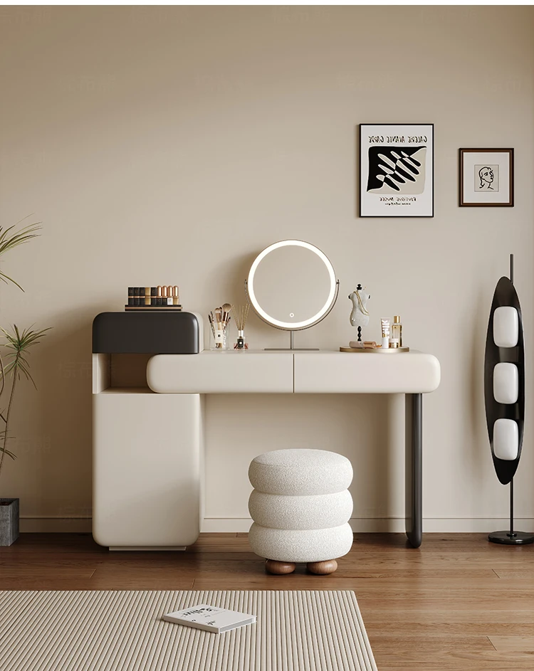 

2024 new dresser bedroom simple modern small chest creamy style premium designer makeup table