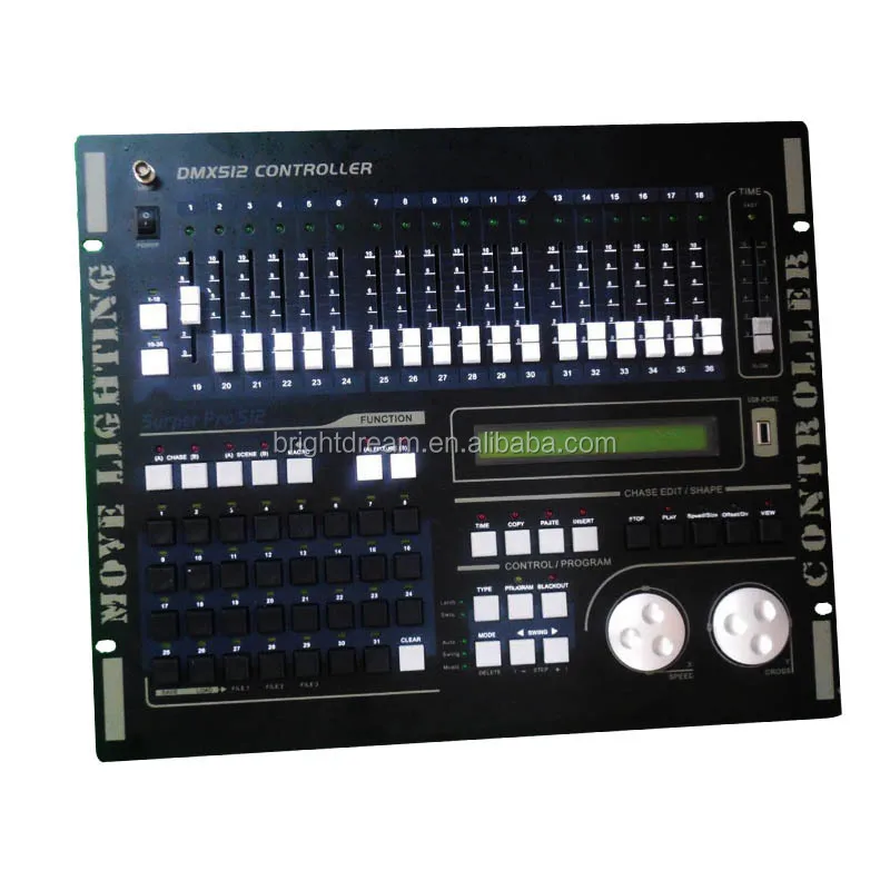 وحدة تحكم بإضاءة الرأس المتحركة Dj Mixer Max512 وحدة تحكم إضاءة دي إم إكس ديسكو #2