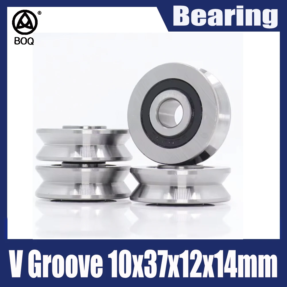 V10371214 V Groove Sealed Ball Bearing (4PCS) 10*37*12*14 MM Pulley Wheel Bearings V6/3 V7/3 V8/3 Guide Track Rlooer Bearing