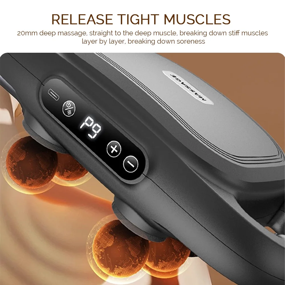 Electric Fascia Gun High Frequency Vibration Body Massager Roller for Waist Leg Foot Neck Body Relax Fitness Slimming