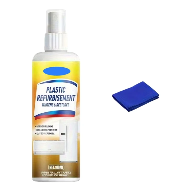 Fast Acting Plastic Whitener To Restores Original Color With Polishing Cloth 0XXB