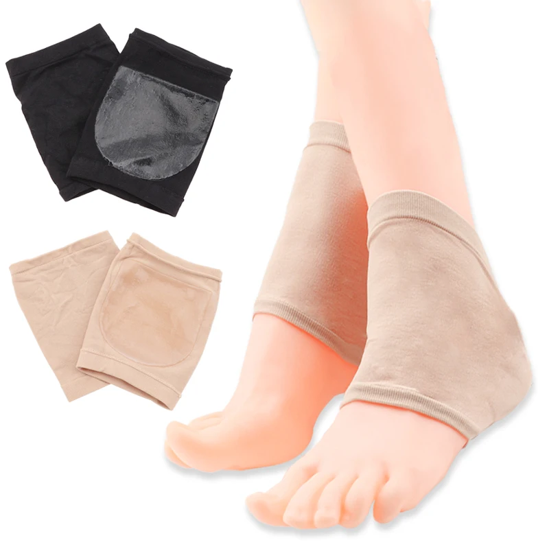 Feet Heel Sock Silicone Heels Gels Protector Feet Skin Relief Plantar Fasciitis Dry Cracked Foot Care Pads Pains Reduce Pressure