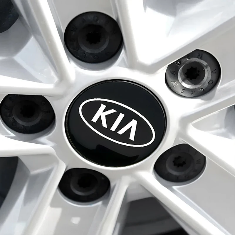 كيا 56 مللي متر سيارة عجلة غطاء محور مركزي ملصق لكيا سبورتاج Seltos سورينتو كرنفال Ceed بوريغو ريو فورتي K3 K4 K5 K7 K8 K9 EV3