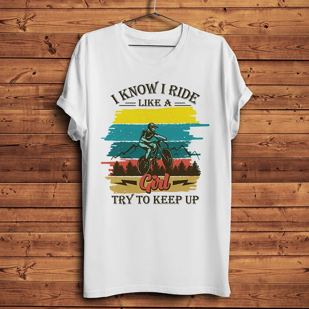 Just Ride Mountain Bike,Funny Rider Vintage T Shirt Men,Casual Short Sleeve TShirt,Unisex Bikepacking Tee,Breathable Print