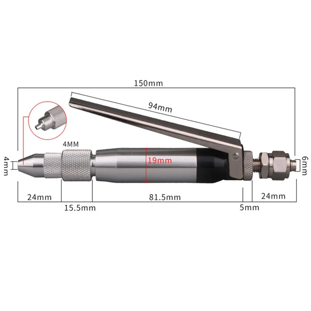 A24I Hand Controlled Single Liquid Dispensing Valve Small Manual Glue One Component Glue-Out Valve Dispensing Valve