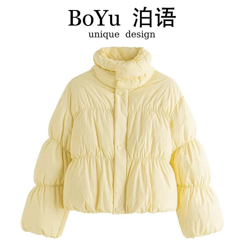 

Women Yellow Gothic Parka Jacket Overcoat Warm Coat Oversize Korean 90s Vintage Harajuku Long Sleeve Padded Jacket Winter