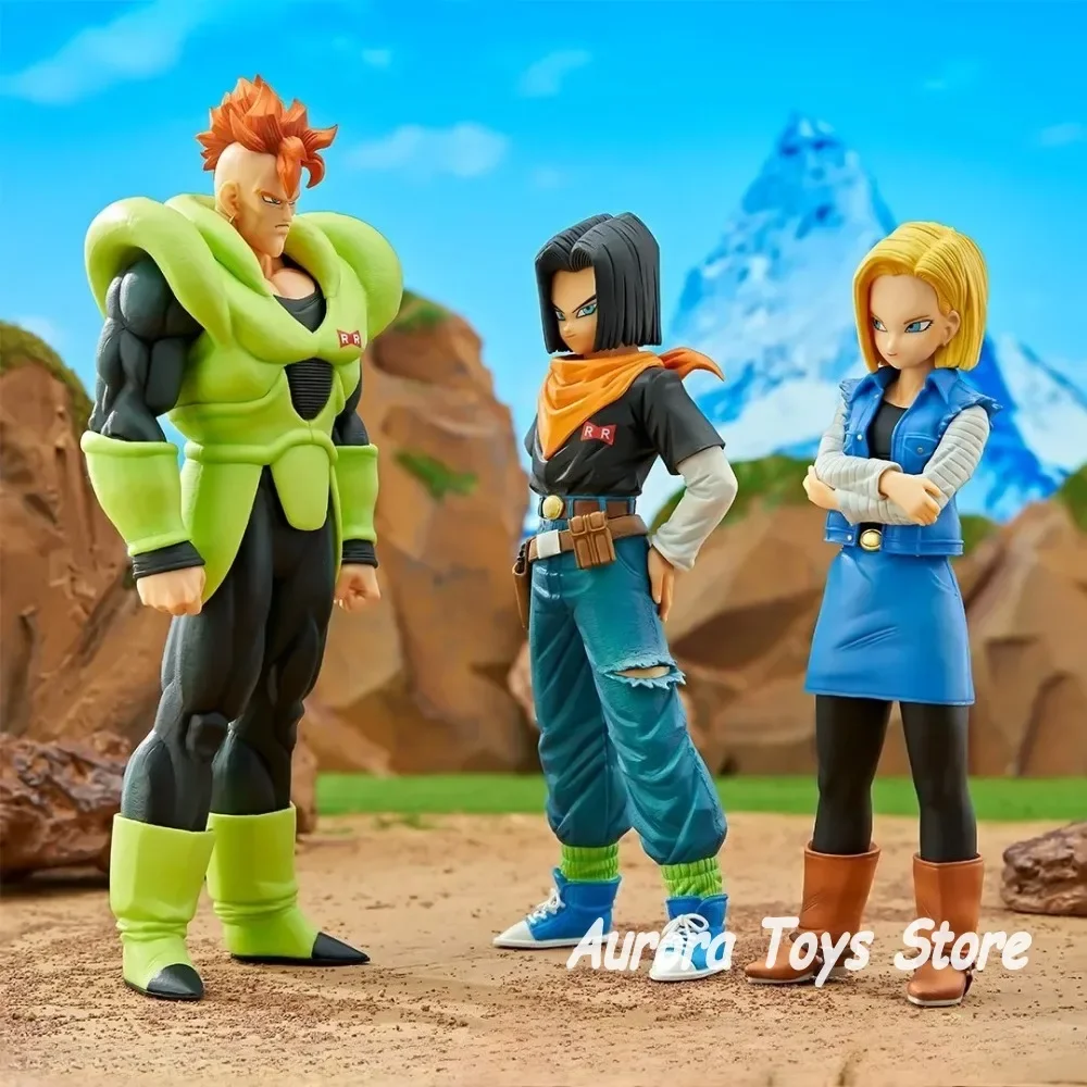 

Anime Dragon Ball Figure Android 16/17/18 Action Figures PVC Collection Model Toys Desk Decor Gifts