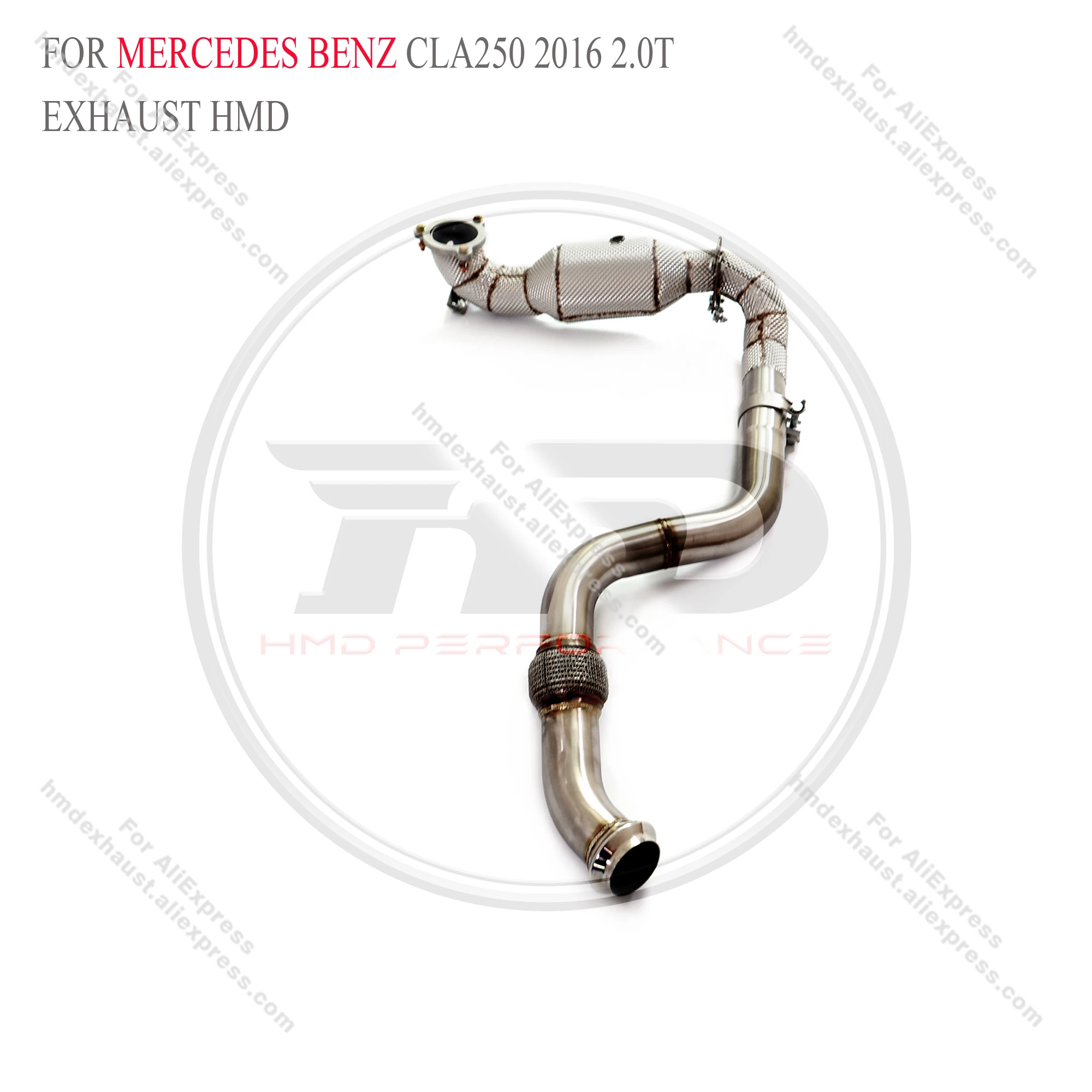 HMD Exhaust System High Flow Performance  Downpipe for Mercedes benz CLA250 2016 2.0T  With Heat shield