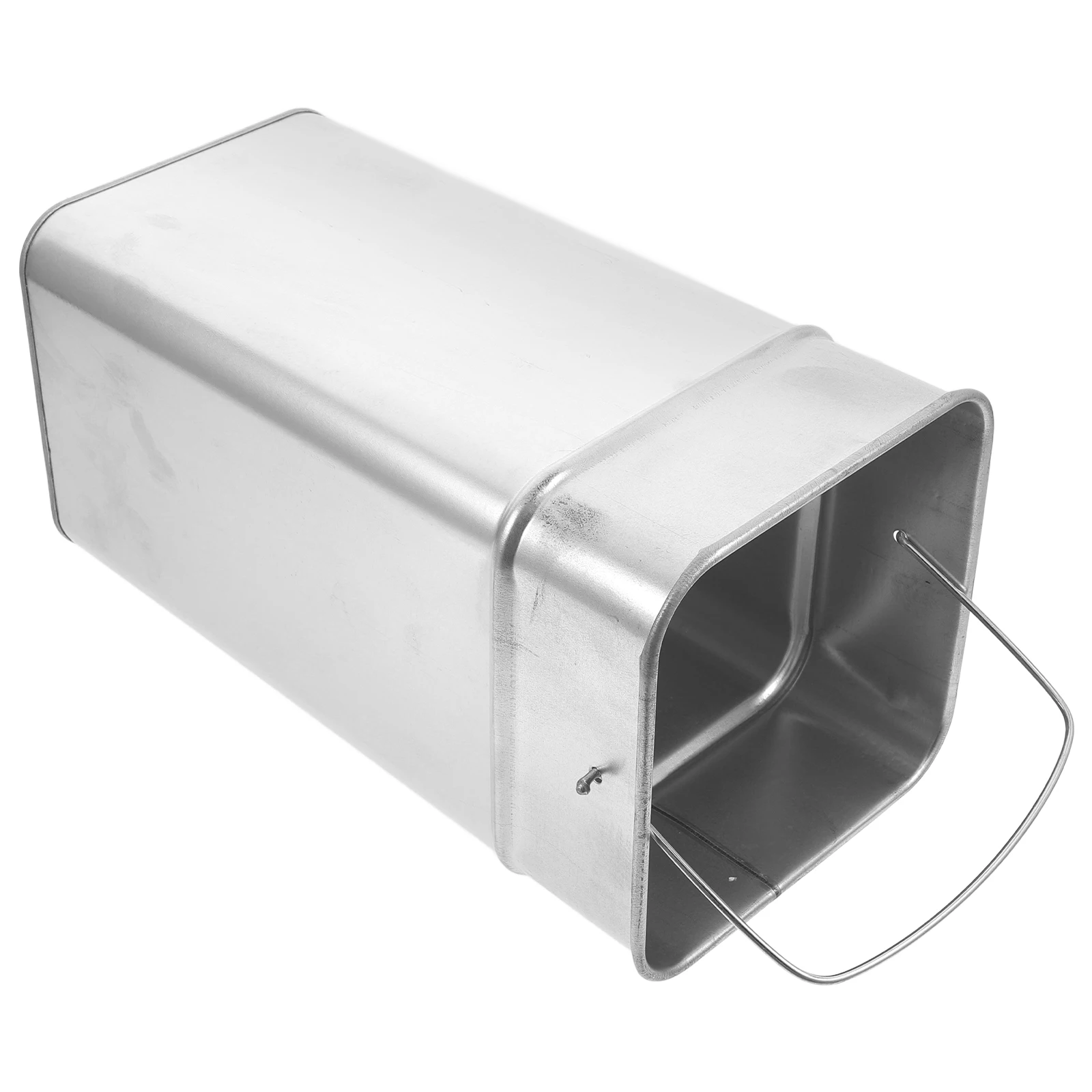 

Garbage Can Bucket 17x17x31cm Galvanized Sheet Large Capacity Portable Metal Trash Can Bathroom Outdoor Storage Bucket