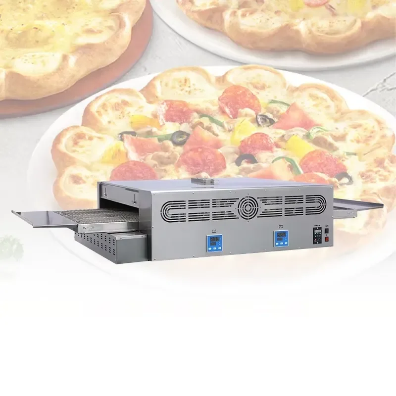 Commercial Conveyor Belt Pizza Baking Oven Industrial Stainless Steel for Roast Chicken Cake Meat Steak Food Freshly Made