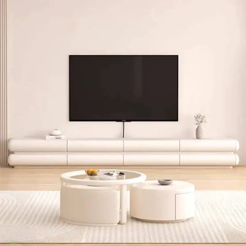 

Minimalist Beige Tv Cabinet Living Room Storage 200Cm Long Living Room Tv Stands Nordic Designer Mueble Televison Furniture Home