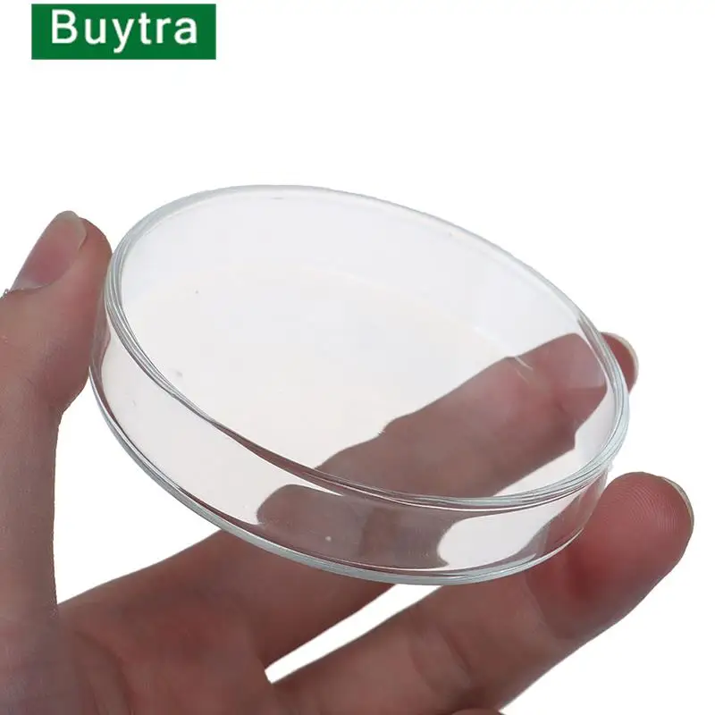 1pc Clear Glass Glass Petri Dishes Cell Sterile Culture Dish Lab Supplies Feeder Tray Round Container Aquarium