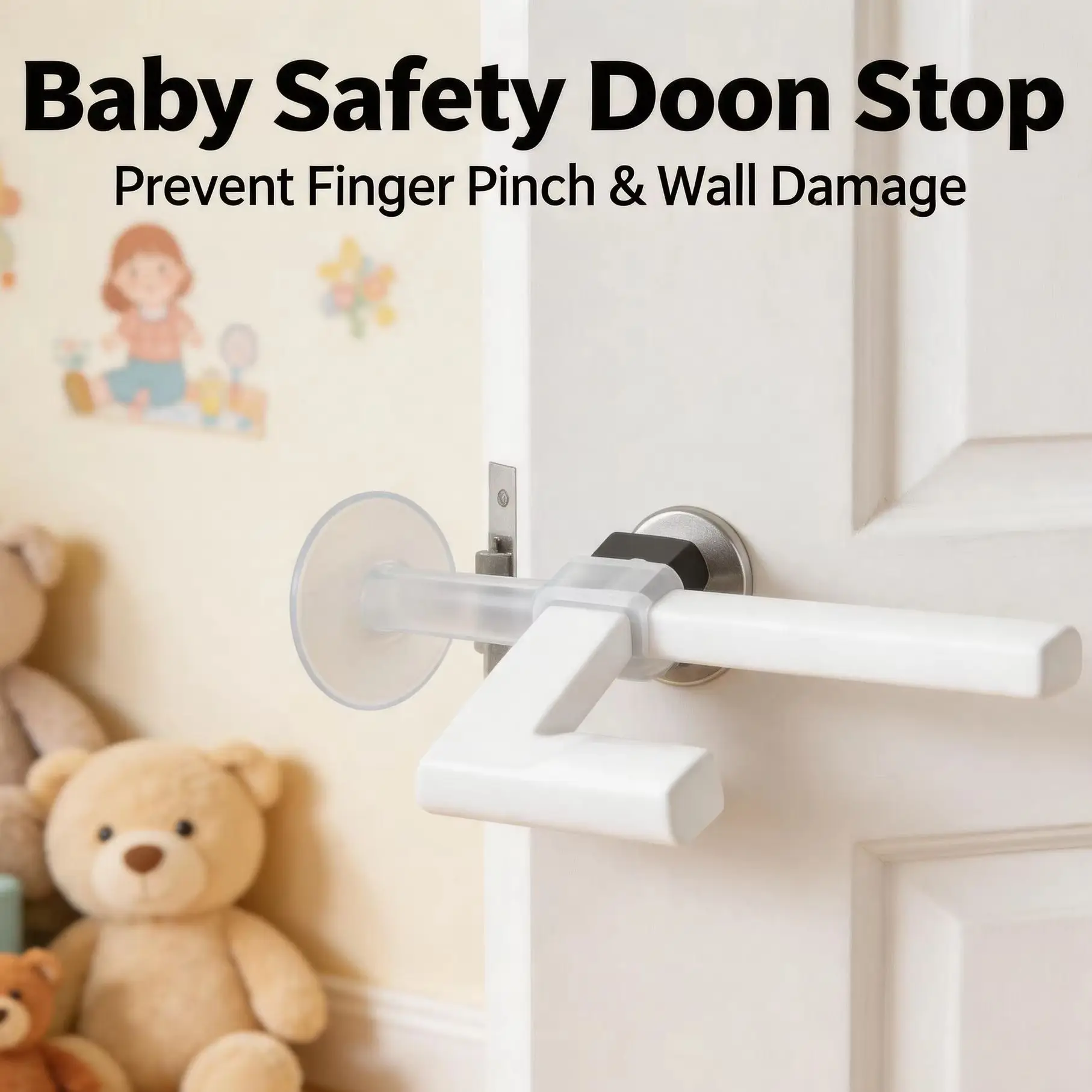 Door Stopper Anti-collision Transparent Rubber Sucker Mute Anti-Shock Protection Porte Pad Improvement Door Handle Wall Protect