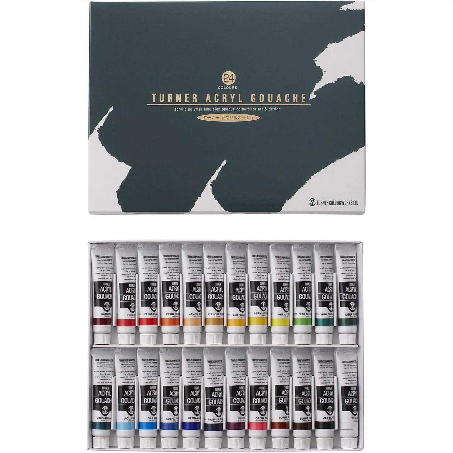 

24 Color Acrylic Gouache Paint Set with Matte Finish for Artists & Students