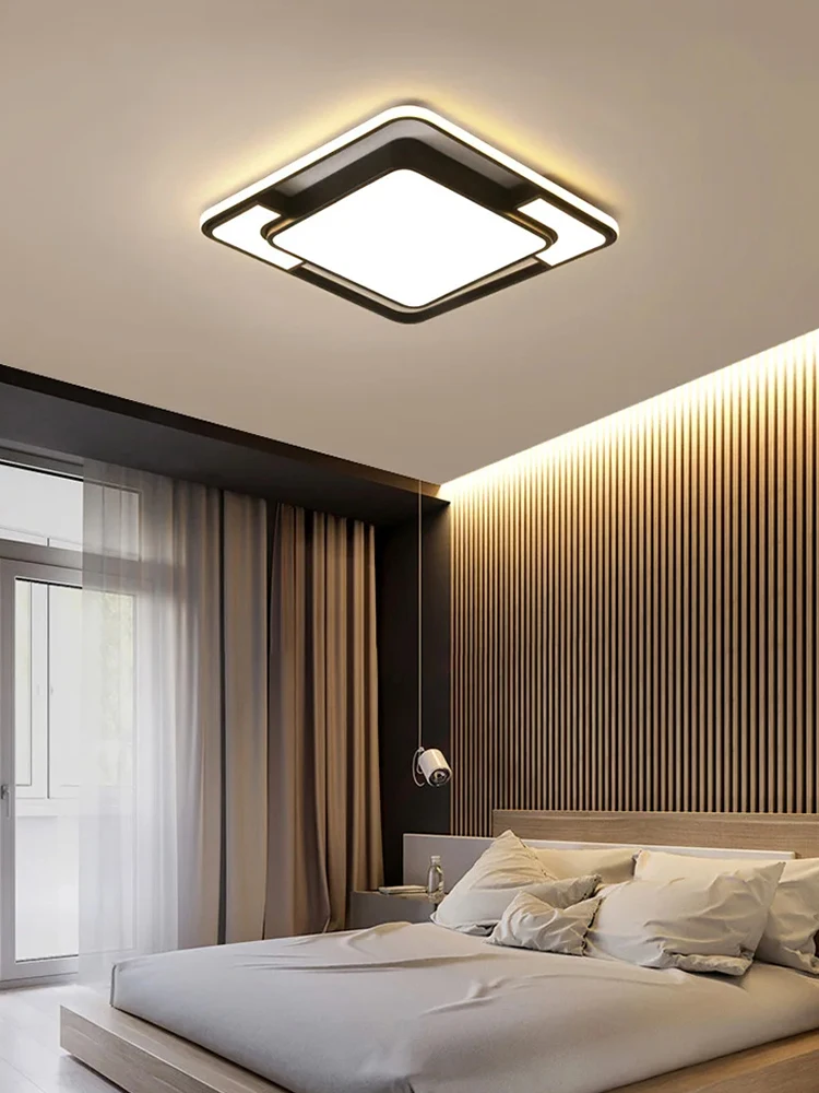 

Modern Minimalist LED Ceiling Lamp Square With Remote Control Bedroom Children's Room Fixture Home Decor Living Room Chandelier