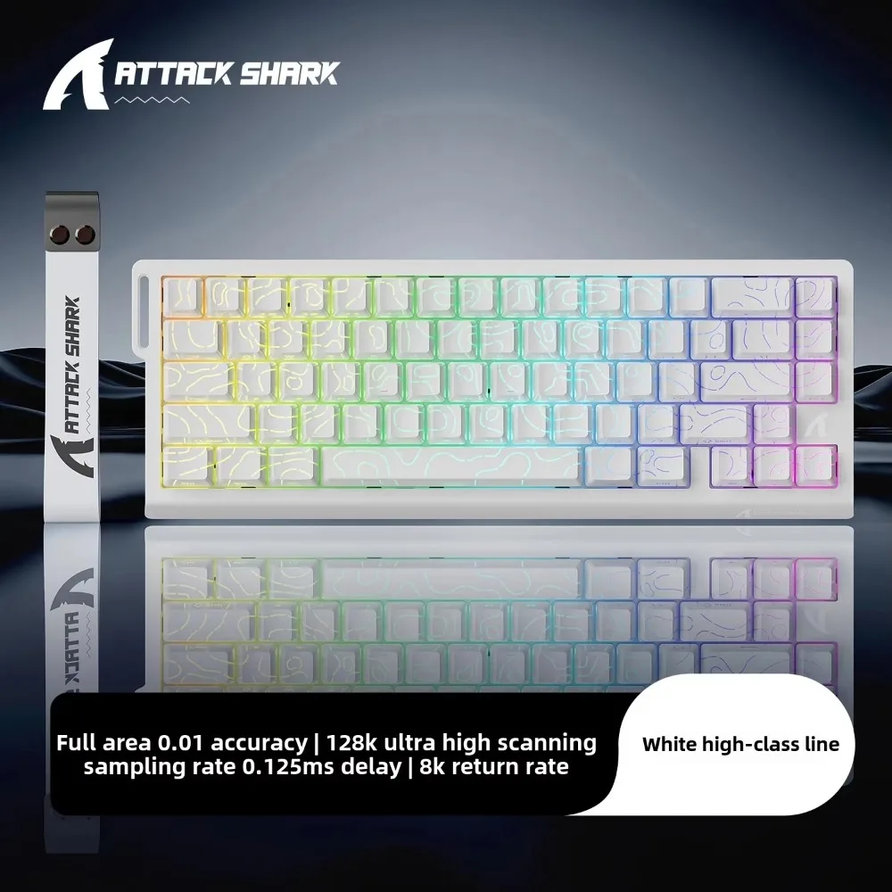

Attack Shark X68HE magnetic axis fast response mechanical keyboard 8K return 128K scan rate 0.01mm accuracy support web drive