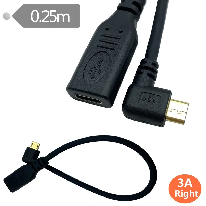 3A Type-C to Micro 5P Adapter Cable with Gold-Plating USB3.1 TYPE-E to Type-CF Front Panel Wire 10Gbps High Speed
