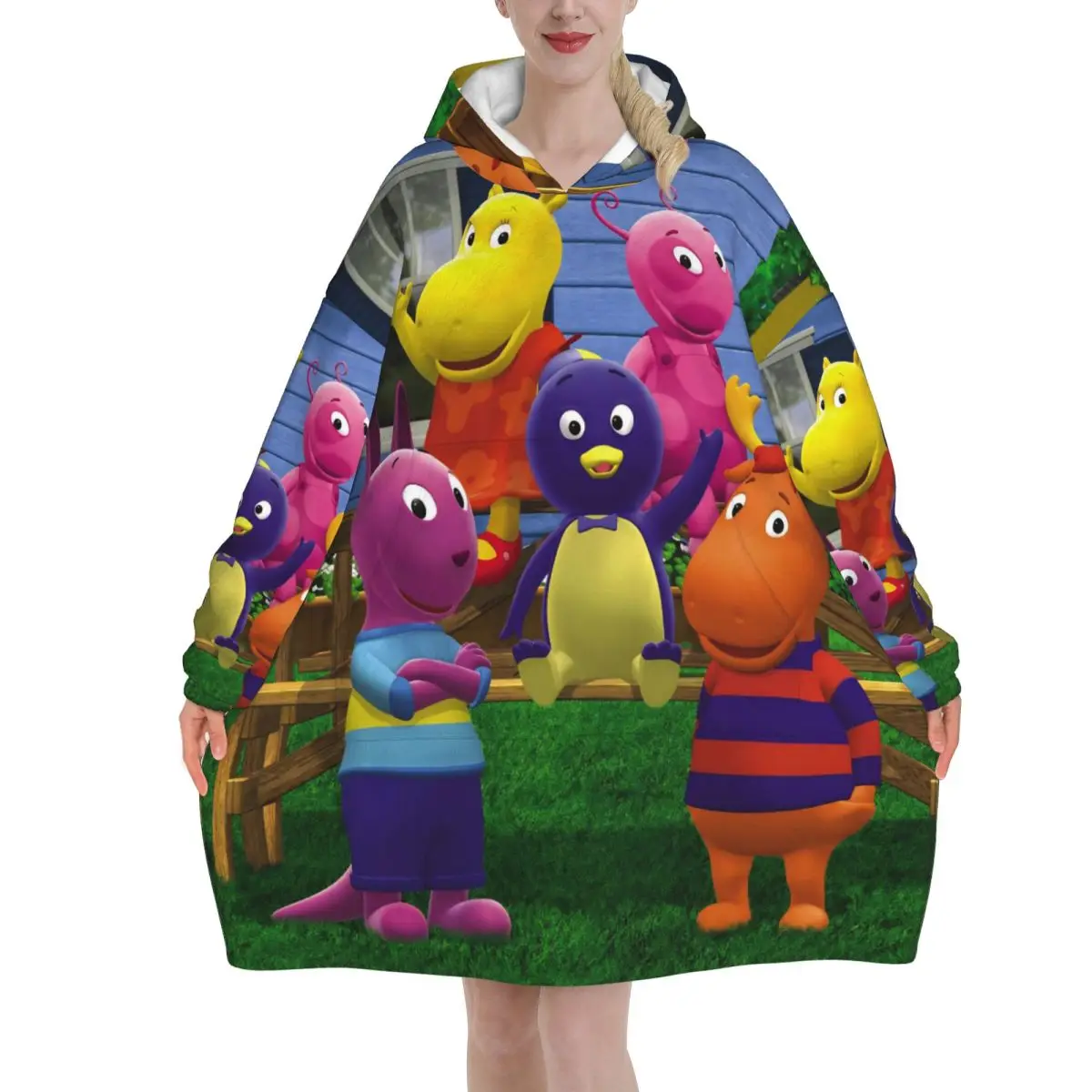 The Backyardigans Blanket Hoodie Wearable Blanket Oversize with Pocket Warm Sleeping Bag Soft Cozy Onesie