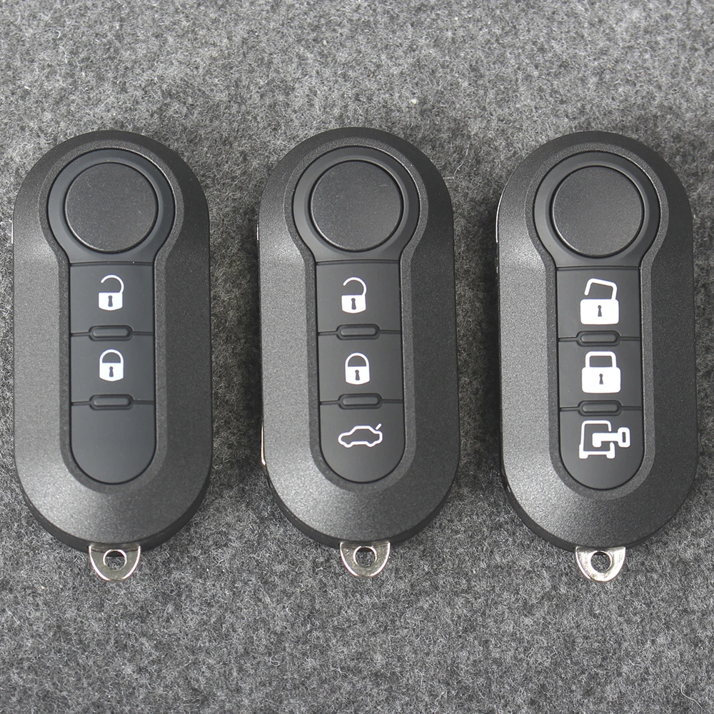 1pc 7.5*3.4*3cm Car Key Shell for Fiat MPV 500 / Fiorino / Doblo / Punto / Ducato / Peugeot Boxer ABS+Metal Car Accessories