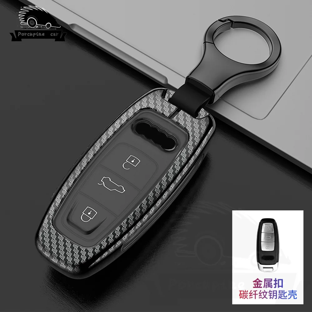 Car Key Case Cover For Audi A3 A4 B9 A6 C8 A7 S7 4K A8 D5 S8 Q7 Q8 SQ8 E-tron 2018 2019 2020 2021 2022 2023 Accessories