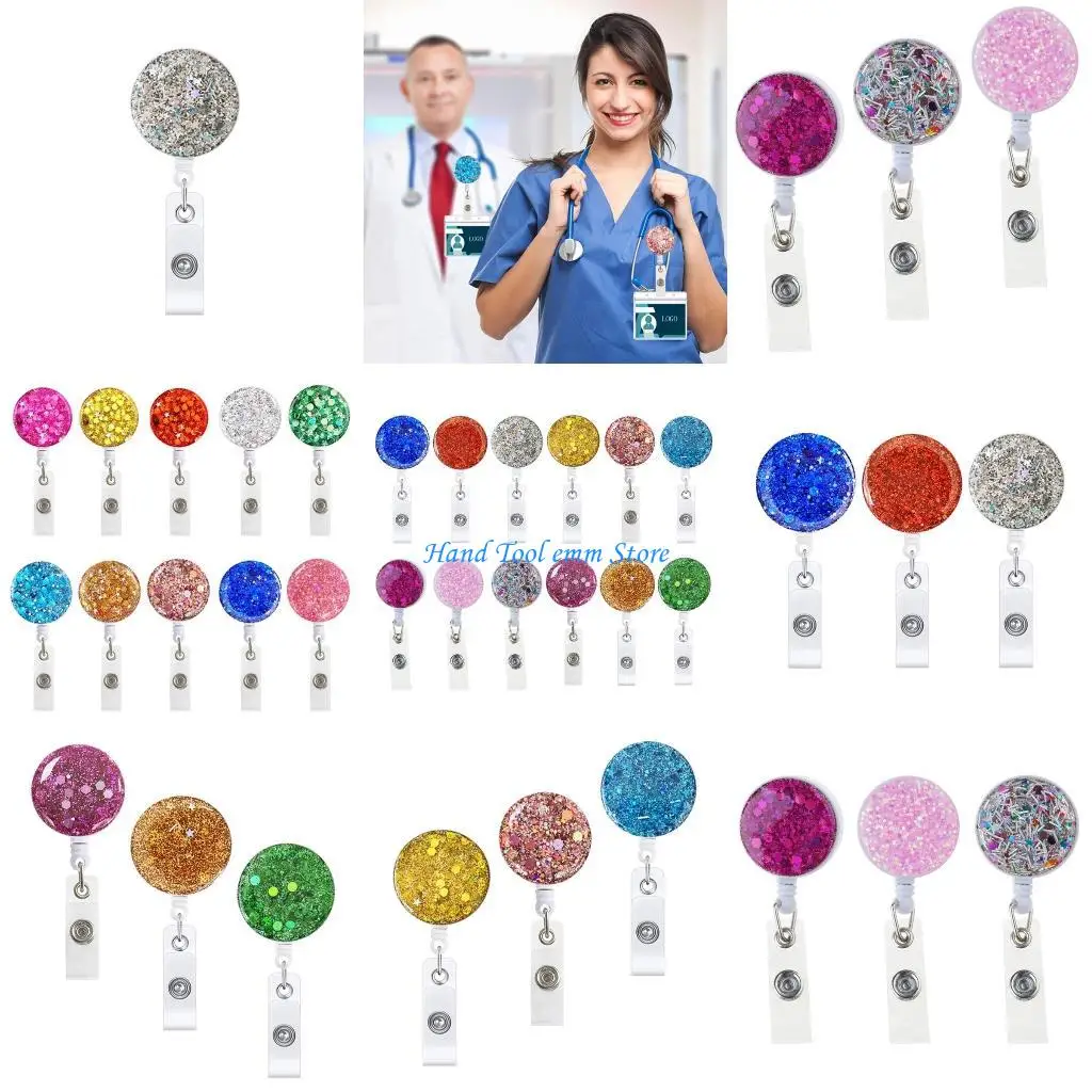 

H37F Acrylic Badge Holder Retractable Reel for Nurse Doctor