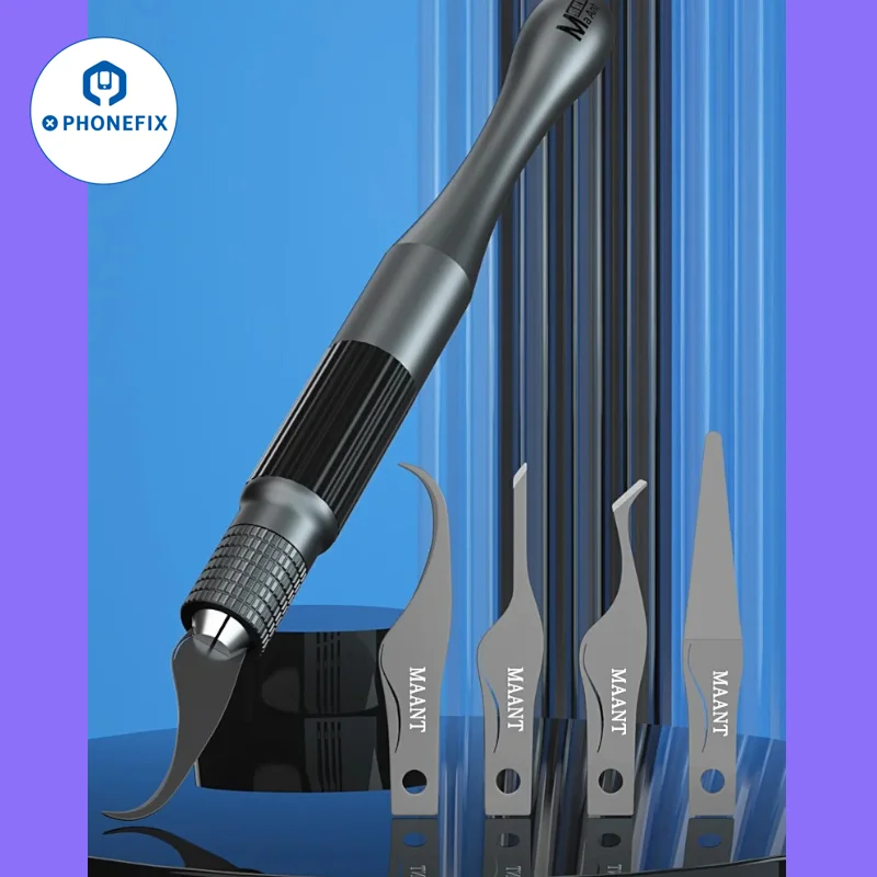 MaAnt CPU NAND Glue Removal Blade Pry Knife High Toughness & Hardness Phone Motherboard Repair BGA Chip Cutting Degumming Tools