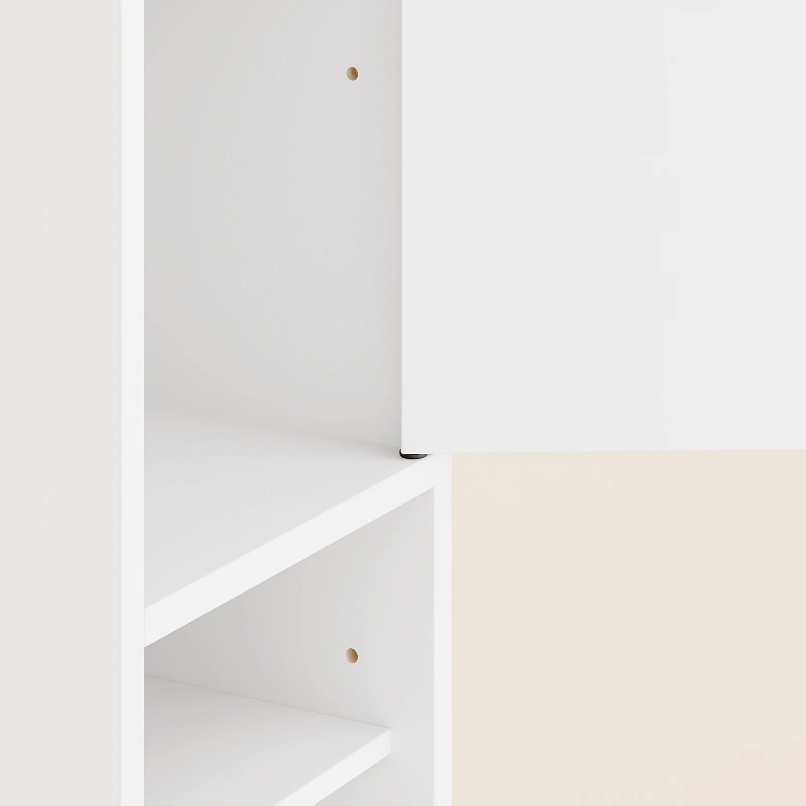 SoBuy BZR34 Badezimmerschrank Hochschrank Schmal Badschrank für kleine Bäder mit verstellbaren Einlegeböden Badezimmer 20x20x180 – Detail 17