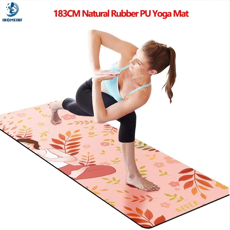 

183cm Extra Length 5mm Thickness Non Slip Carpet Mat for Home Fitness Gymnastics Pilates Beginners Yoga Lover Pads