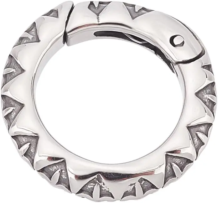 Stainless Steel Spring Ring Clasps for Jewelry Making, 1pc