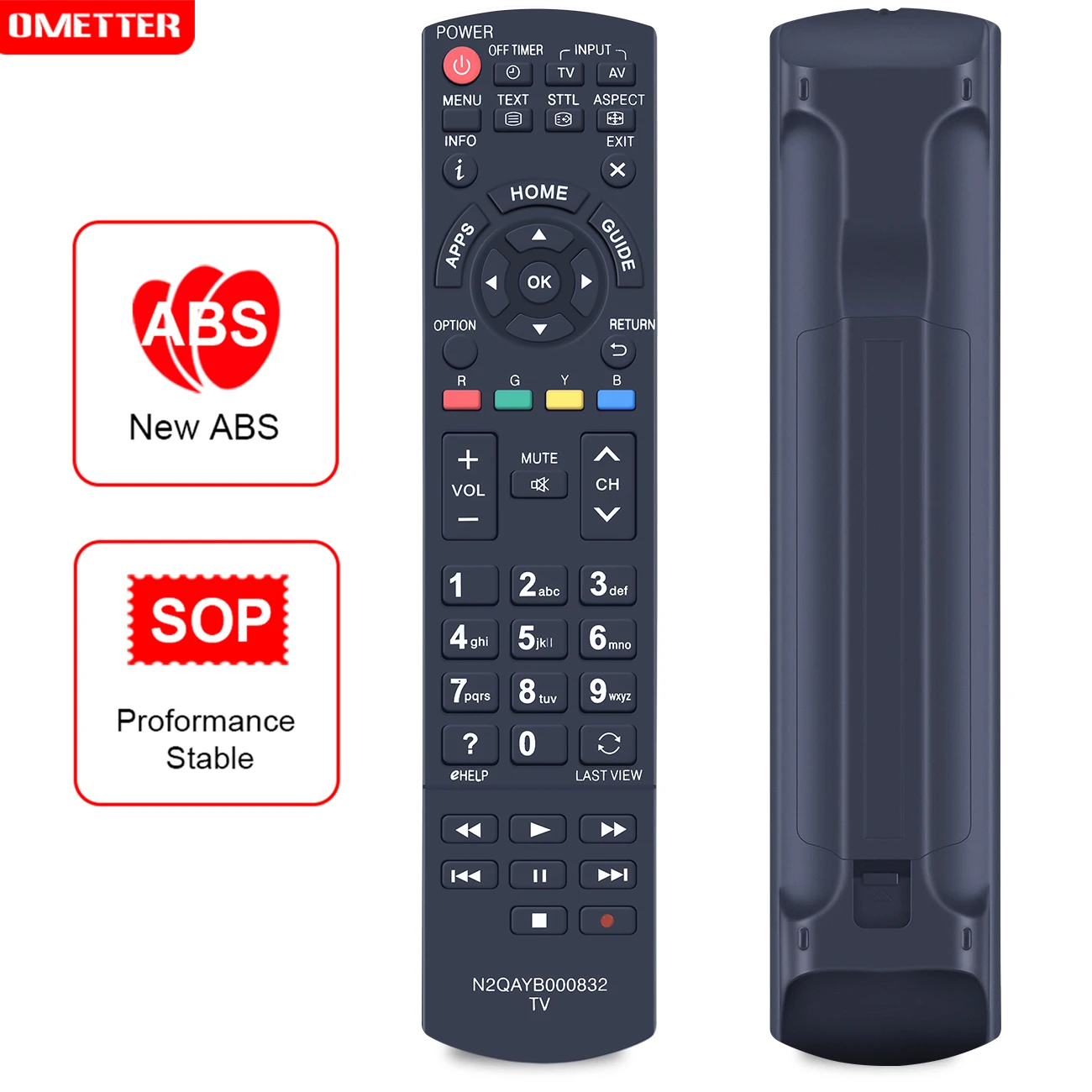 

Remote Control N2QAYB000832 for Panasonic TV Models : THL42E6A , THL50E6A