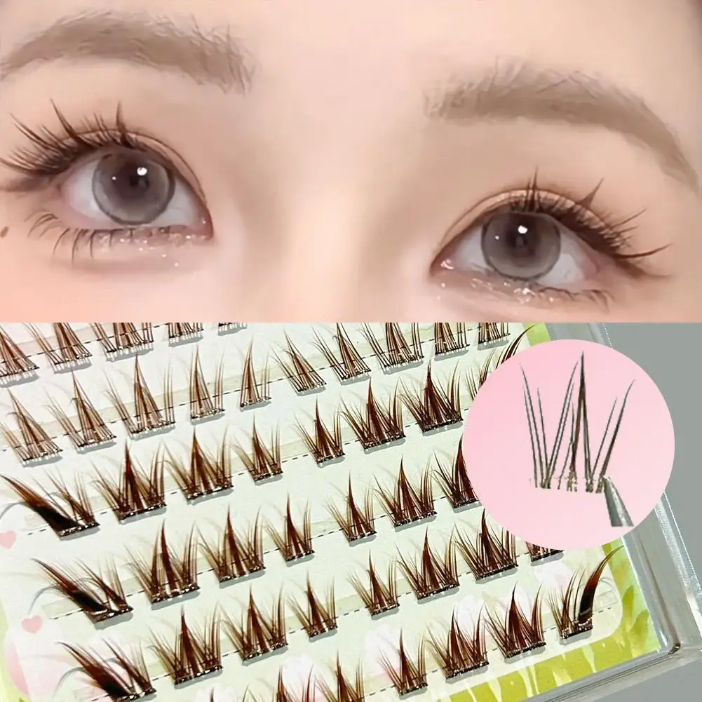 

1set Colorful False Eyelashes 3D Faux Mink Fluffy Eyelashes Russian Natural Thick Fluffy Lashes for girl
