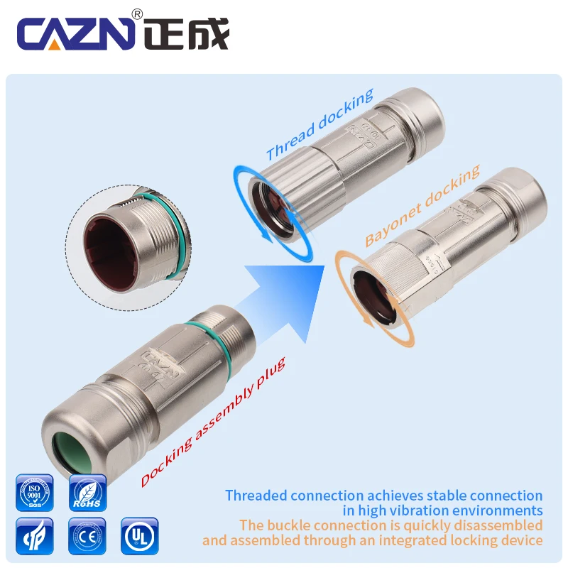 M923 Metal Crimp Plug Socket Male Female 6 8 Pin IP67 Aviation Connector for Servo Motor & Encoder