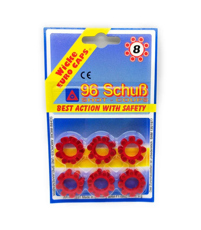 Tradineur 96 fulminant 8-shot toy gun Set 125 maximum decibels (red)