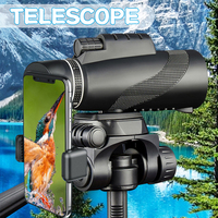 40x60 Telescope Monocular Long Range Powerful Monocular Night Vision Hunting HD Waterproof Telescope with Bracket Professional