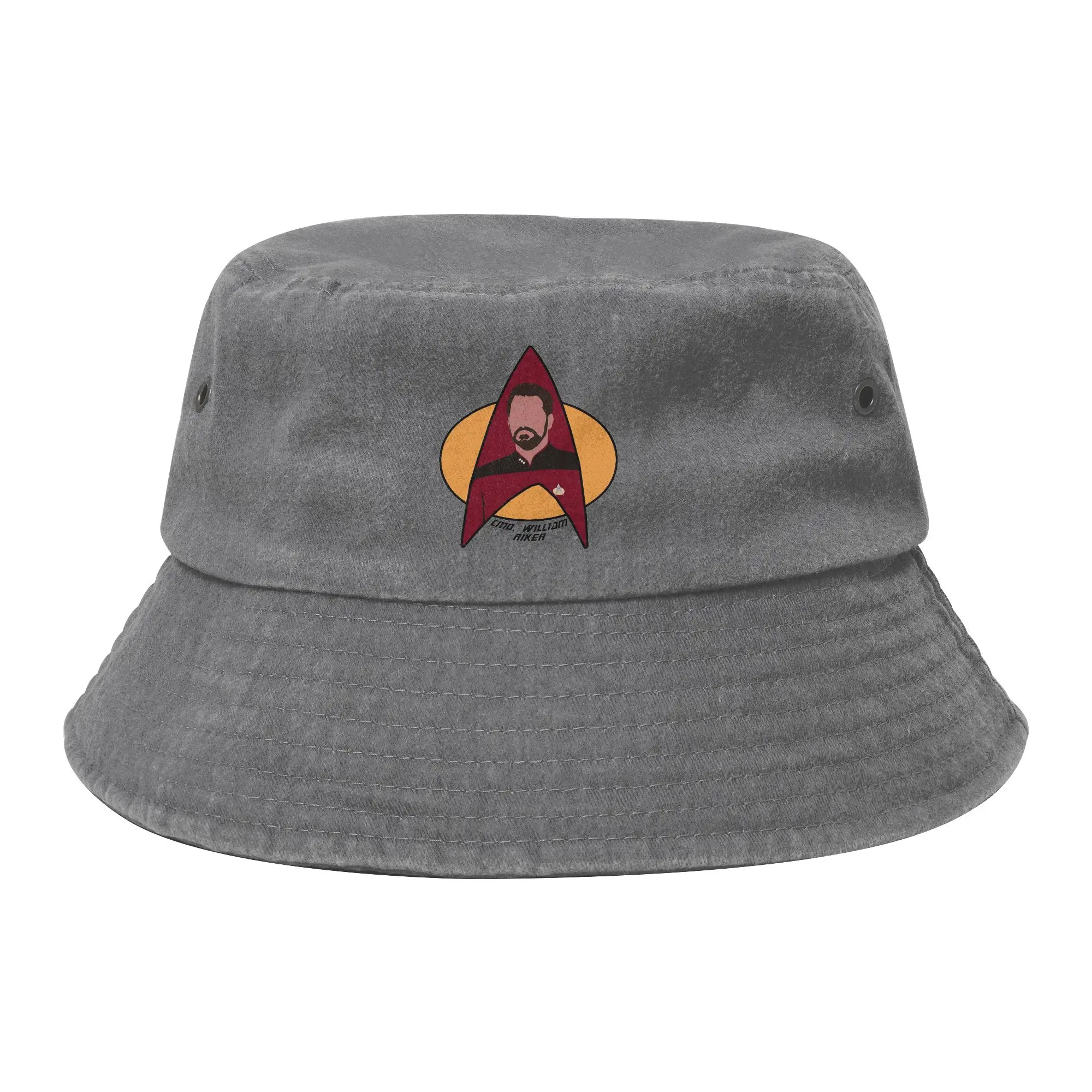 Stylish Commander Riker Stars Treks Bucket Hat Men Women Foldable Camping  Fishing Caps Spring Headwear