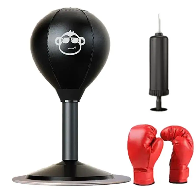 Punching Bag Desktop Punching Bag Stress Buster With Suction Cup Desk Table Boxing Punch Ball Suction Cup Reduce Tension Toys